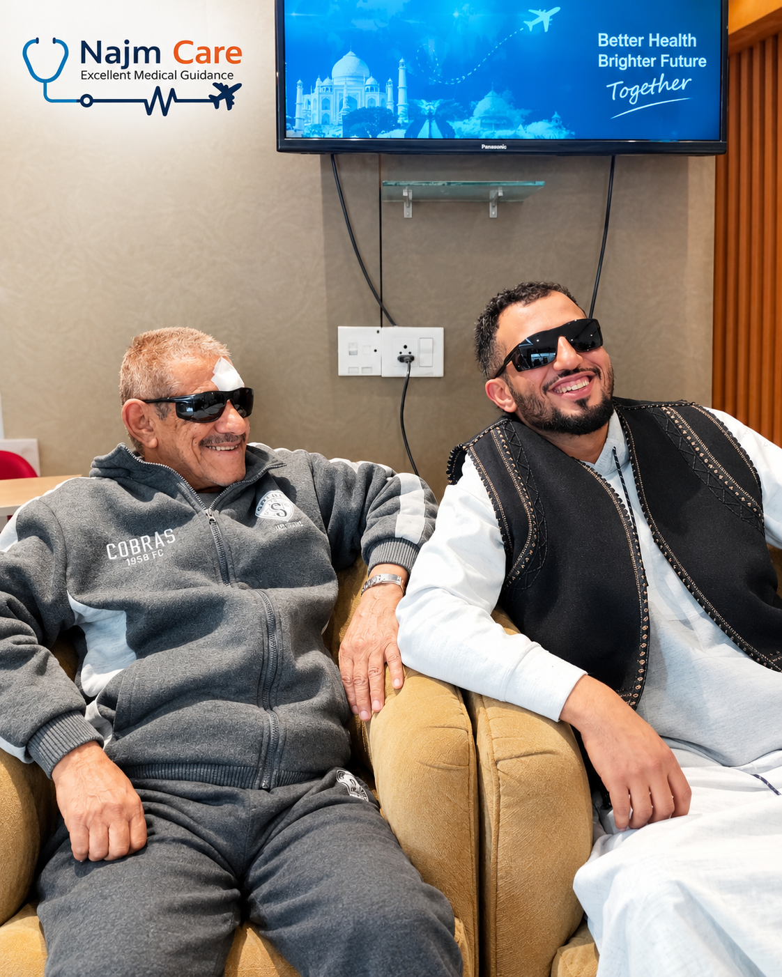 Smiling patient during recovery in India